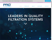 Tablet Screenshot of profiltration.com